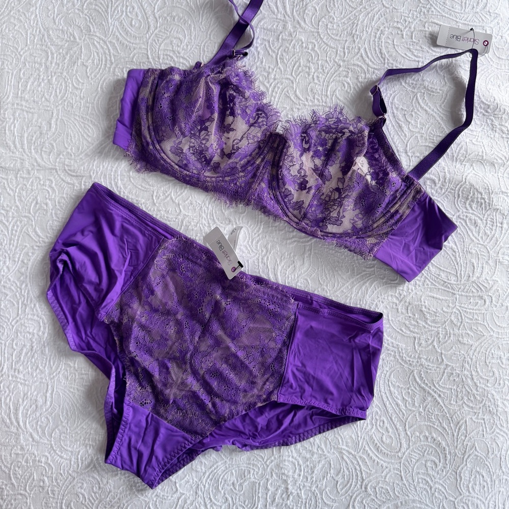 🌱 SCARLETT BLUE Entice Lace set